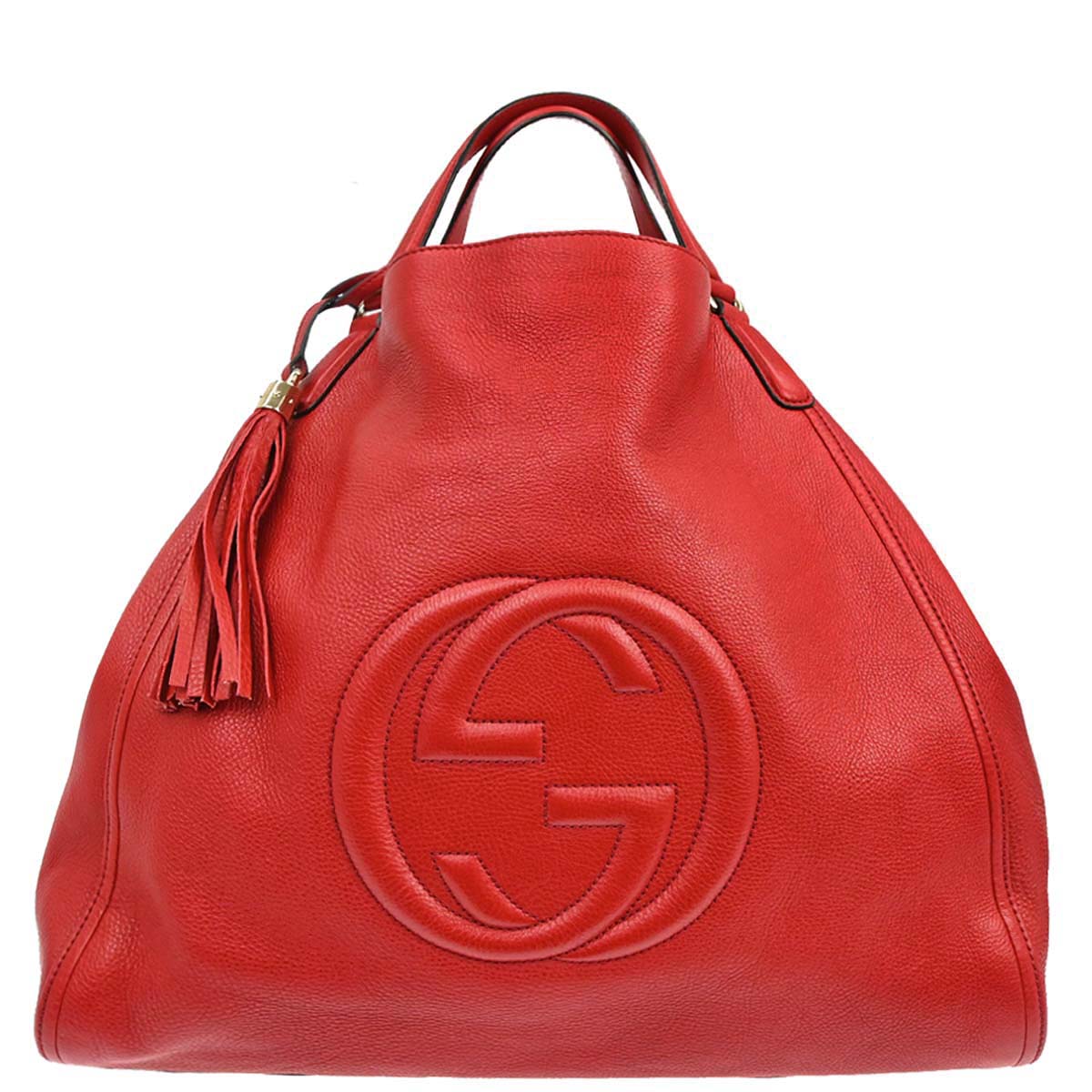 Gucci Red Calfskin Soho Handbag