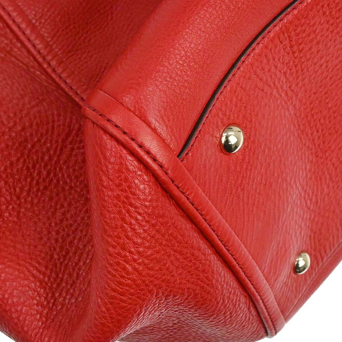 Gucci Red Calfskin Soho Handbag