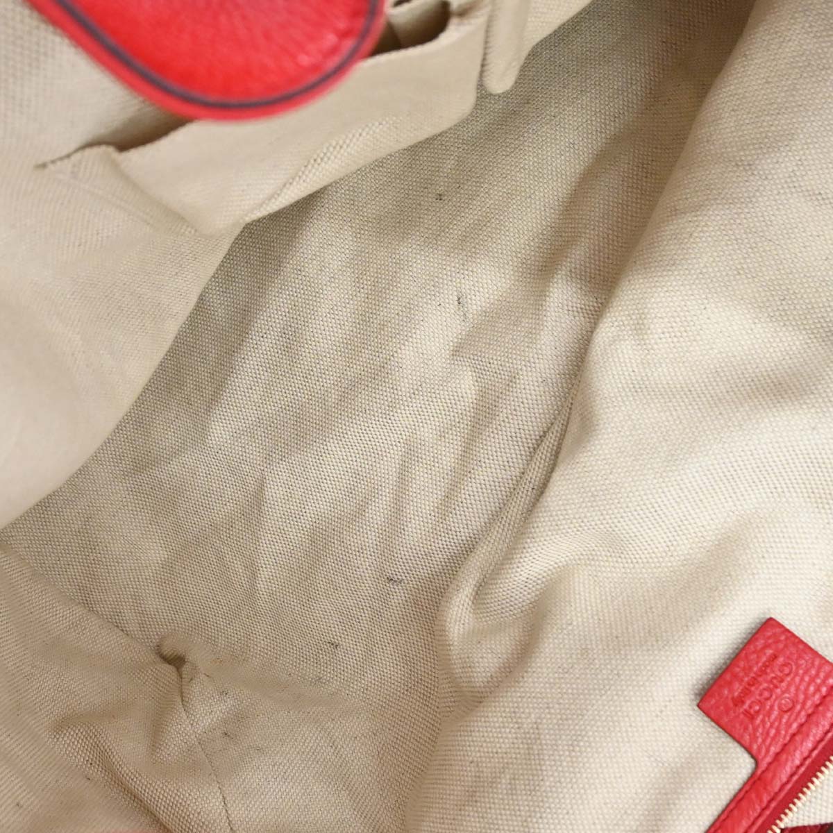 Gucci Red Calfskin Soho Handbag