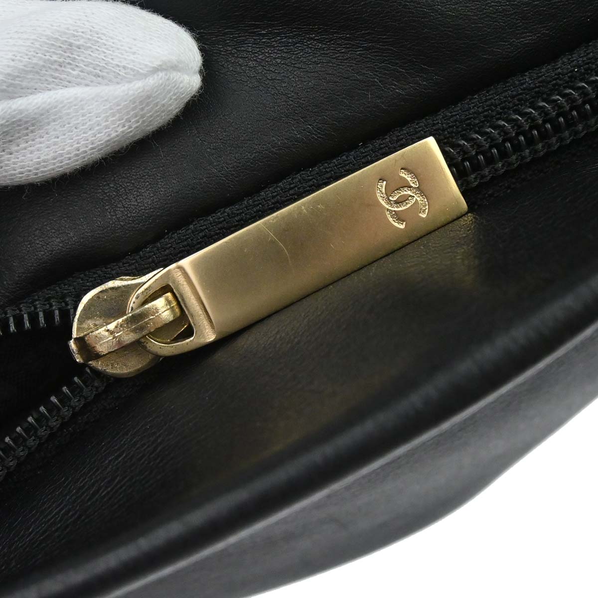 Chanel 2003-2004 Black Lambskin Tote Handbag