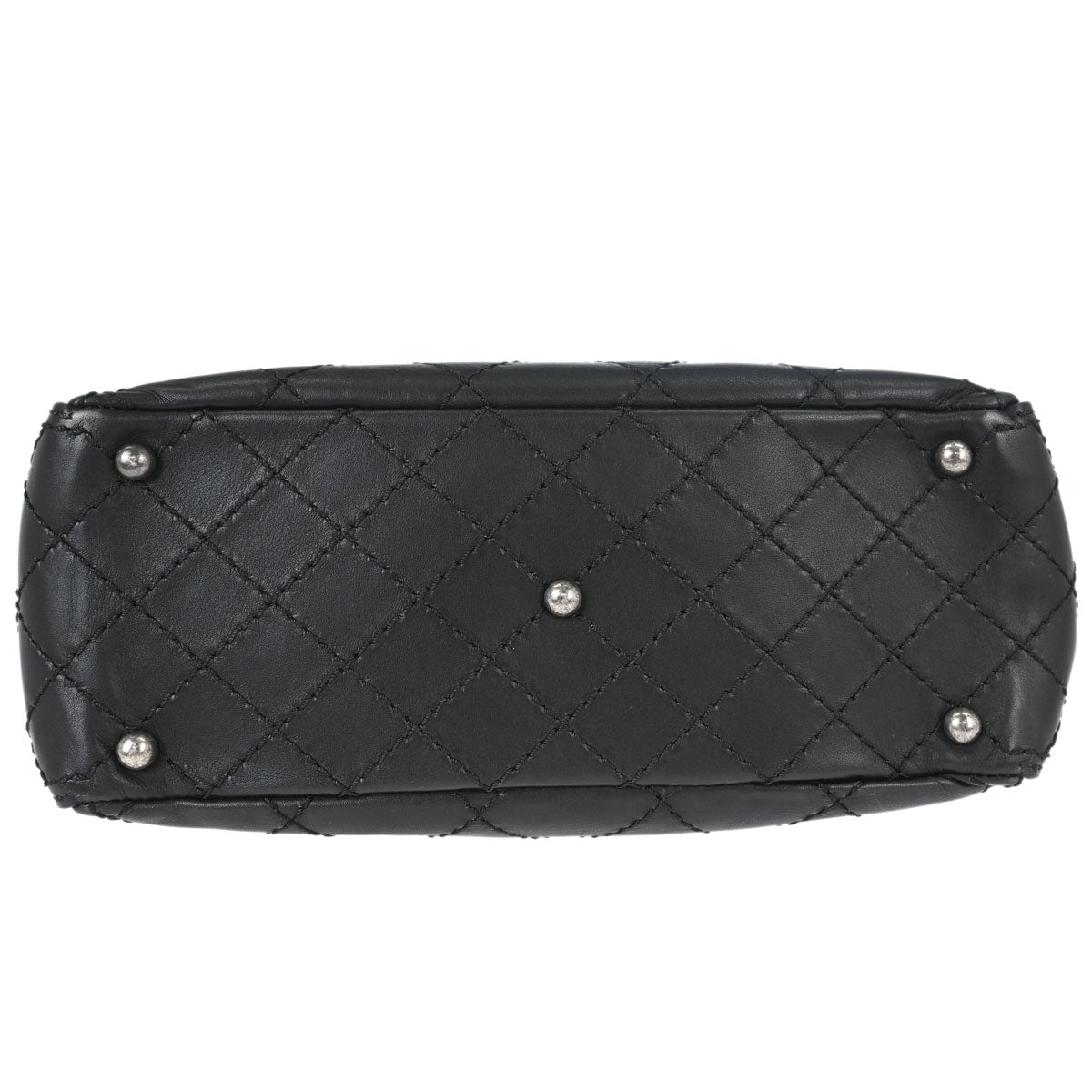 Chanel 2015-2016 Black Calfskin Wild Stitch CC Pocket Tote 2way Handbag
