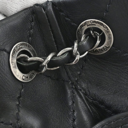 Chanel 2015-2016 Black Calfskin Wild Stitch CC Pocket Tote 2way Handbag