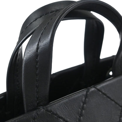 Chanel 2015-2016 Black Calfskin Wild Stitch CC Pocket Tote 2way Handbag