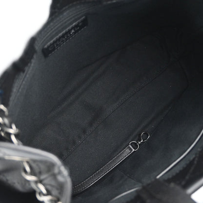 Chanel 2015-2016 Black Calfskin Wild Stitch CC Pocket Tote 2way Handbag