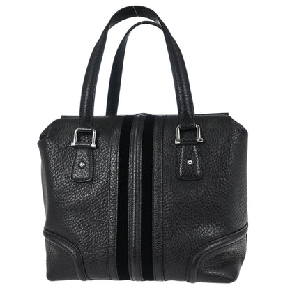 Gucci Black Leather Sherry Line Treasure Duffle Handbag