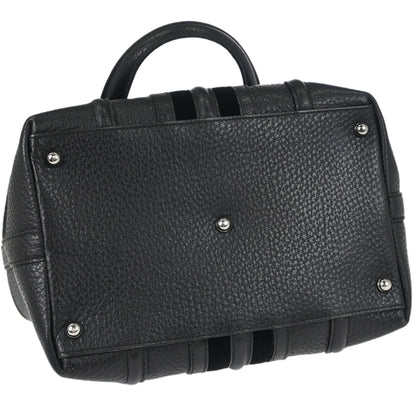 Gucci Black Leather Sherry Line Treasure Duffle Handbag