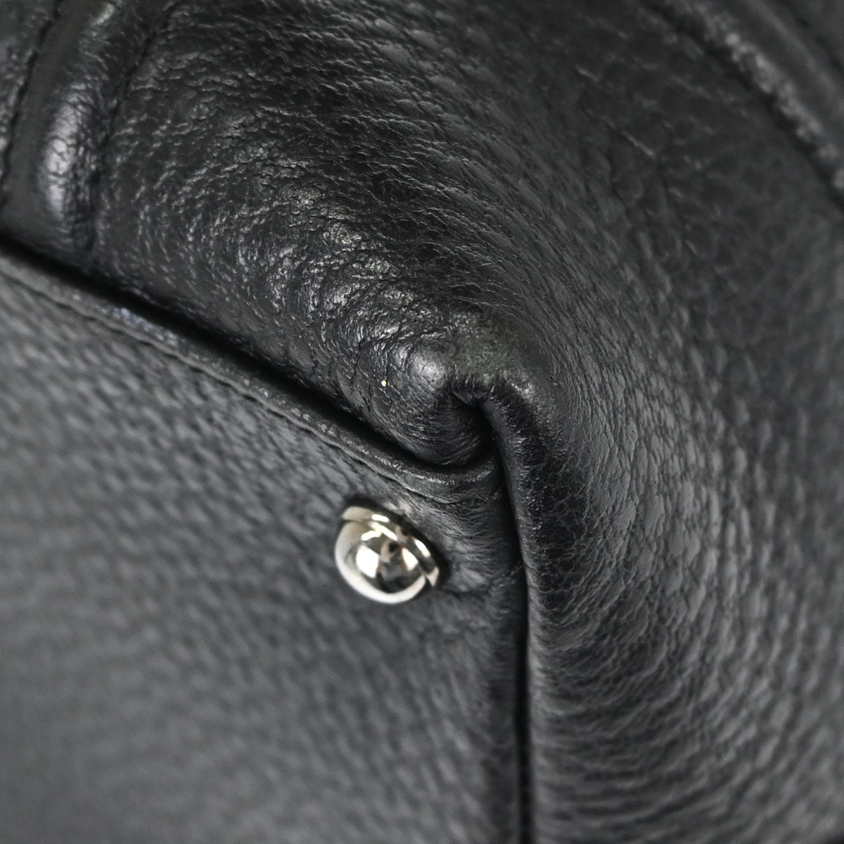 Gucci Black Leather Sherry Line Treasure Duffle Handbag