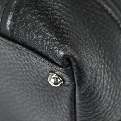 Gucci Black Leather Sherry Line Treasure Duffle Handbag