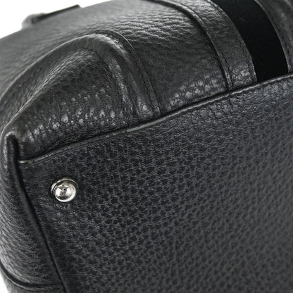 Gucci Black Leather Sherry Line Treasure Duffle Handbag