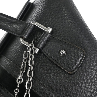 Gucci Black Leather Sherry Line Treasure Duffle Handbag