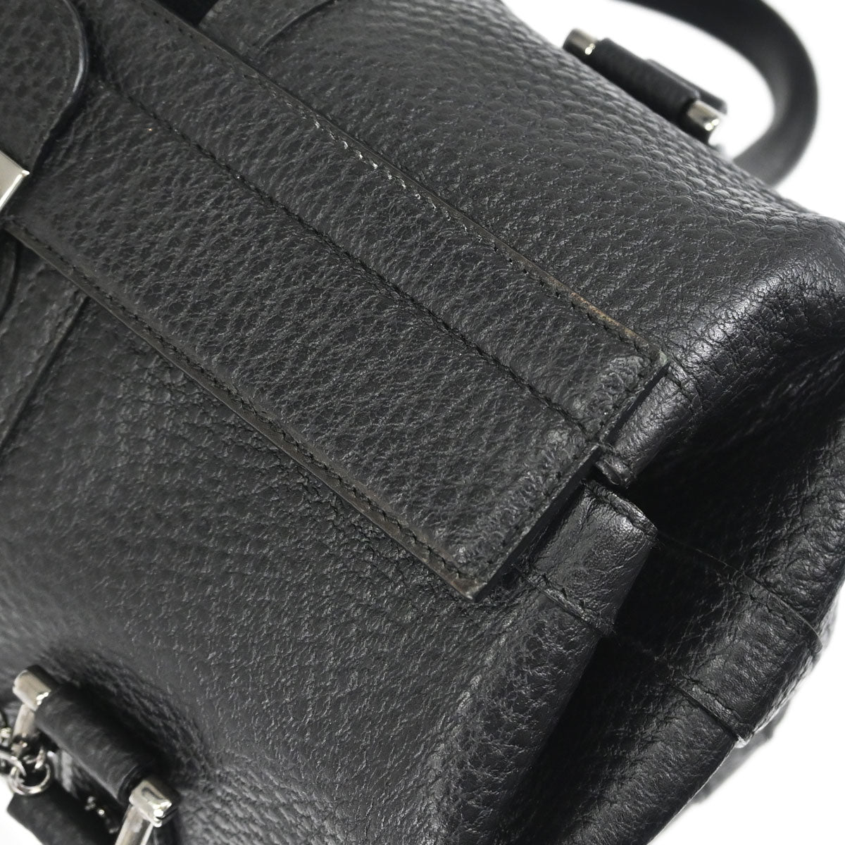 Gucci Black Leather Sherry Line Treasure Duffle Handbag