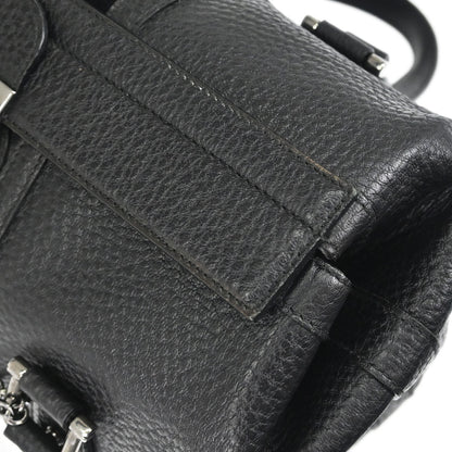 Gucci Black Leather Sherry Line Treasure Duffle Handbag