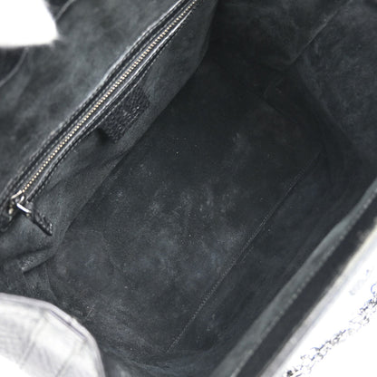 Gucci Black Leather Sherry Line Treasure Duffle Handbag