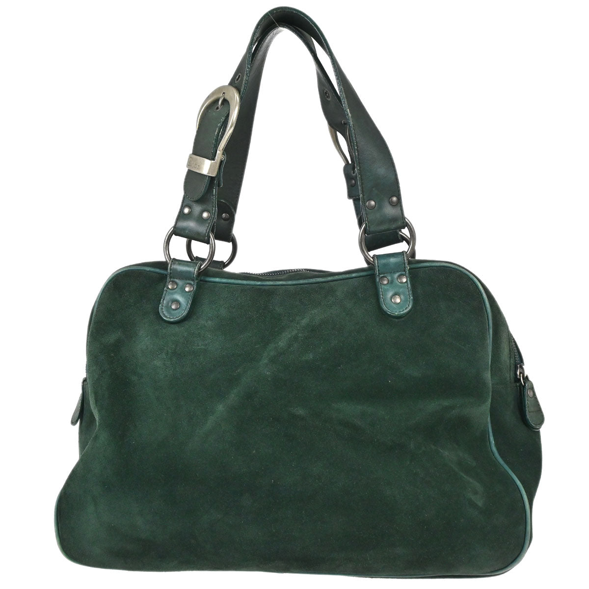 Christian Dior Green Suede Gaucho Handbag