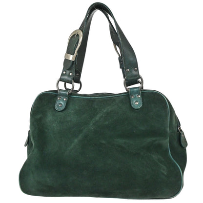 Christian Dior Green Suede Gaucho Handbag