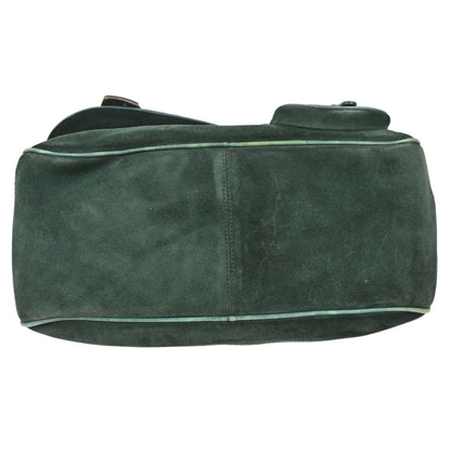 Christian Dior Green Suede Gaucho Handbag