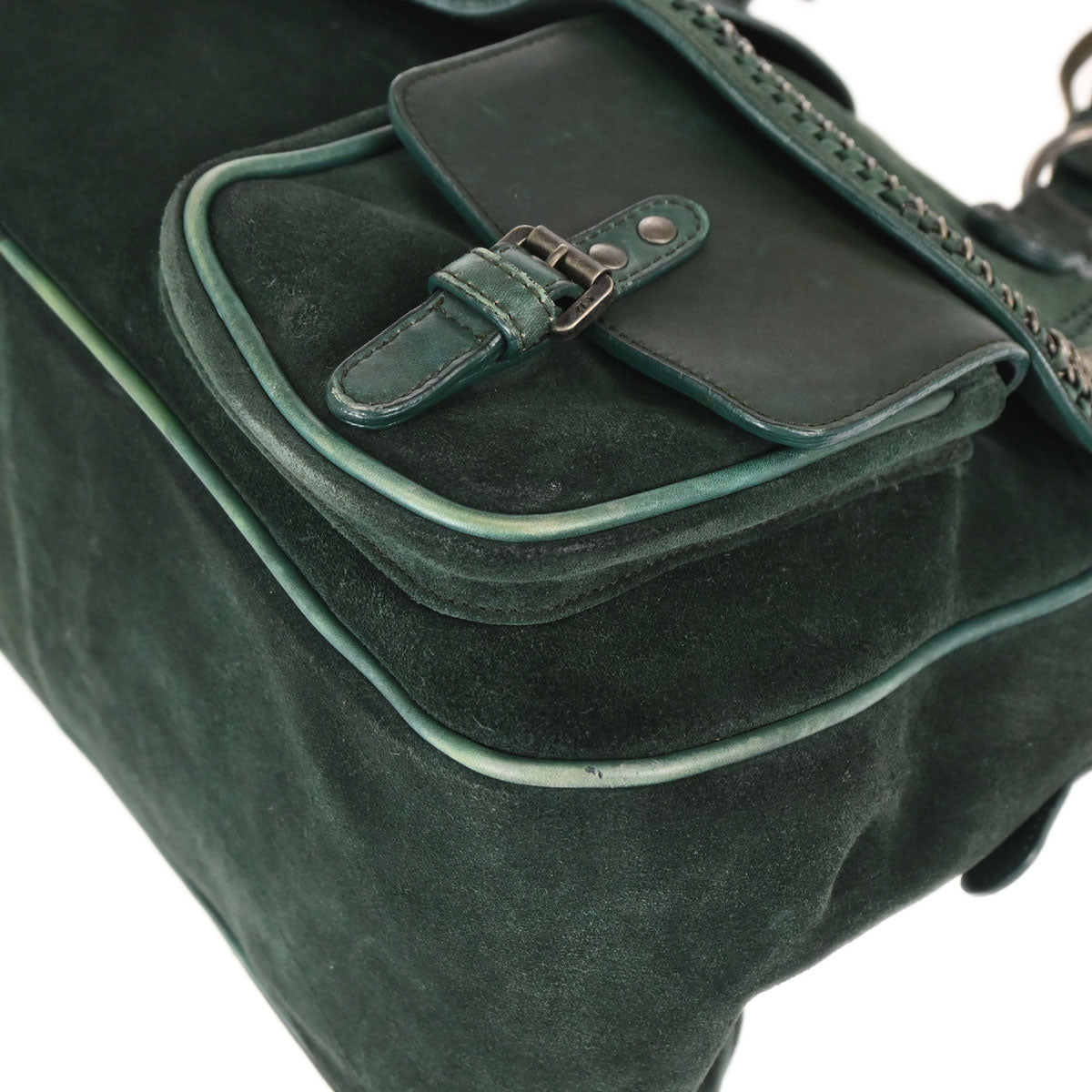 Christian Dior Green Suede Gaucho Handbag