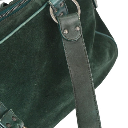 Christian Dior Green Suede Gaucho Handbag