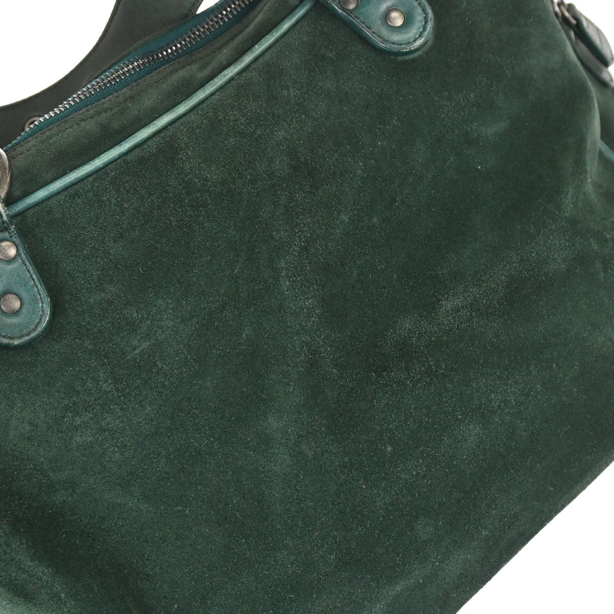 Christian Dior Green Suede Gaucho Handbag