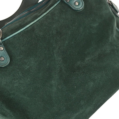 Christian Dior Green Suede Gaucho Handbag