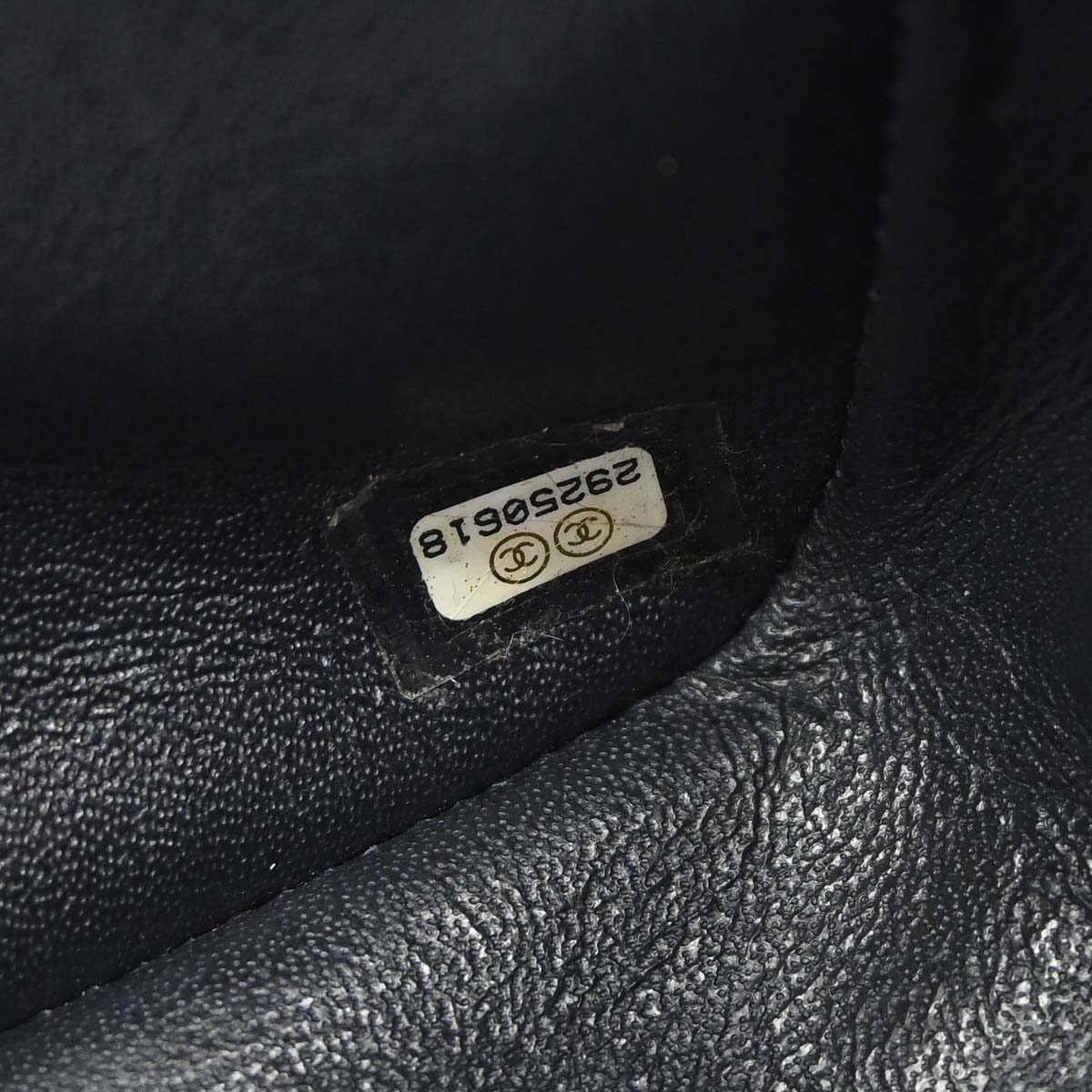 Chanel 2019 Navy Calfskin Plaid Printed Flap Bag Shoulder Bag