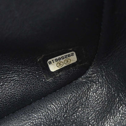 Chanel 2019 Navy Calfskin Plaid Printed Flap Bag Shoulder Bag