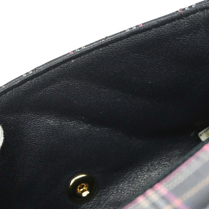 Chanel 2019 Navy Calfskin Plaid Printed Flap Bag Shoulder Bag