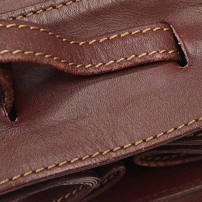 Cartier Bordeaux Leather Must de Cartier Drawstring Shoulder Bag