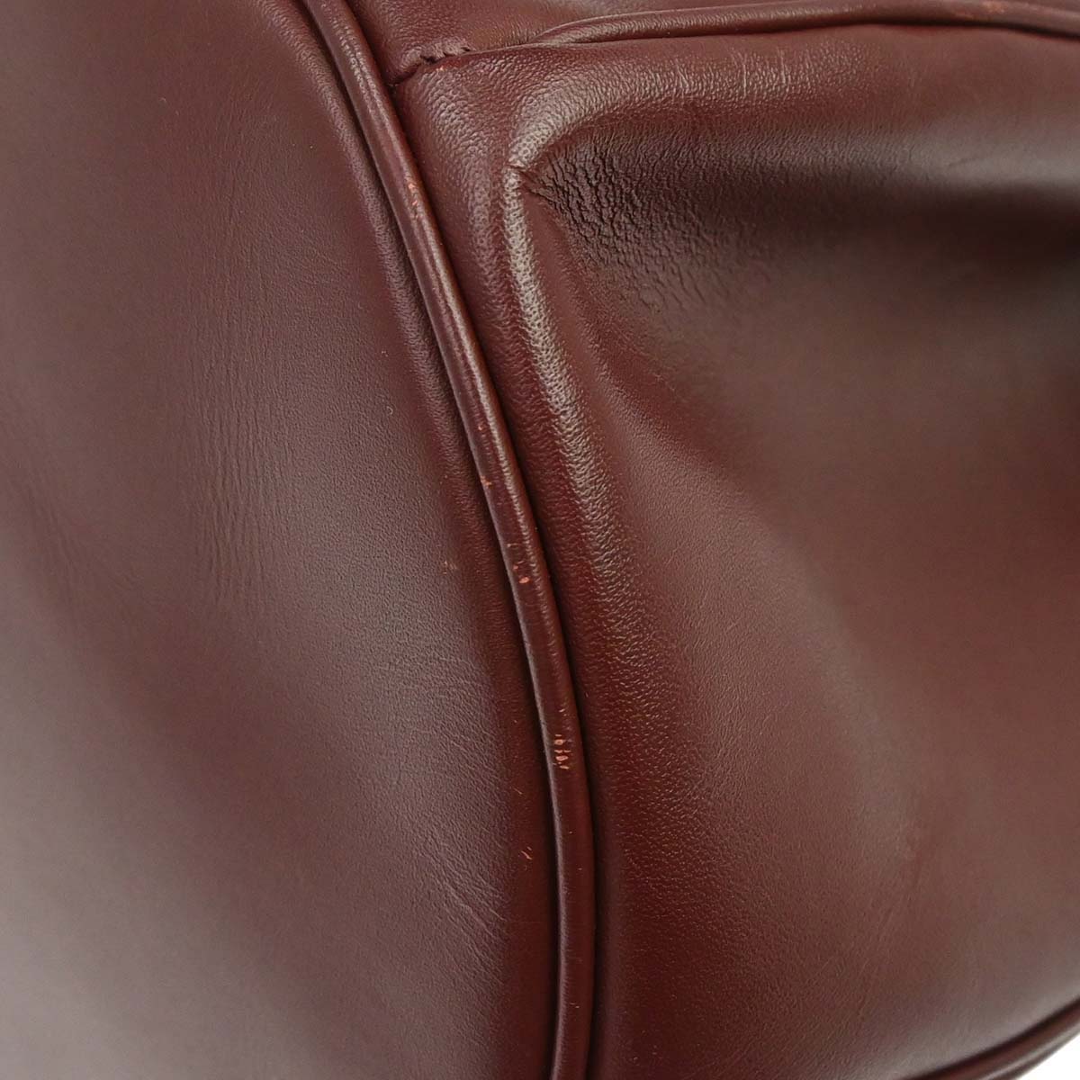 Cartier Bordeaux Leather Must de Cartier Drawstring Shoulder Bag
