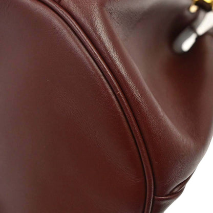 Cartier Bordeaux Leather Must de Cartier Drawstring Shoulder Bag
