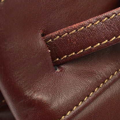 Cartier Bordeaux Leather Must de Cartier Drawstring Shoulder Bag