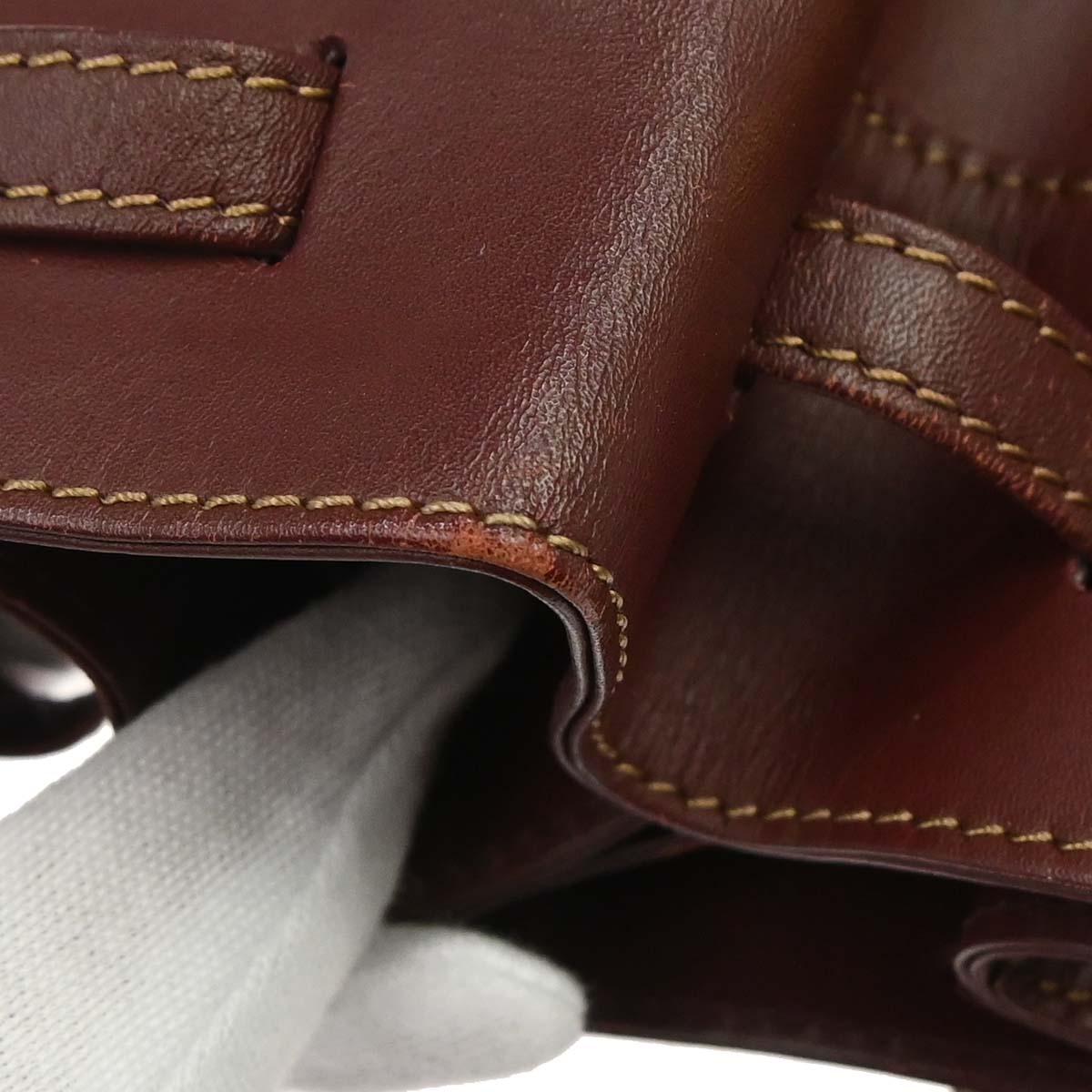Cartier Bordeaux Leather Must de Cartier Drawstring Shoulder Bag