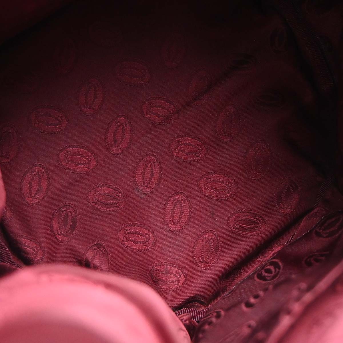 Cartier Bordeaux Leather Must de Cartier Drawstring Shoulder Bag