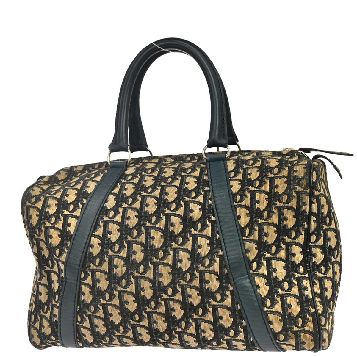 Christian Dior Beige Navy Trotter Handbag