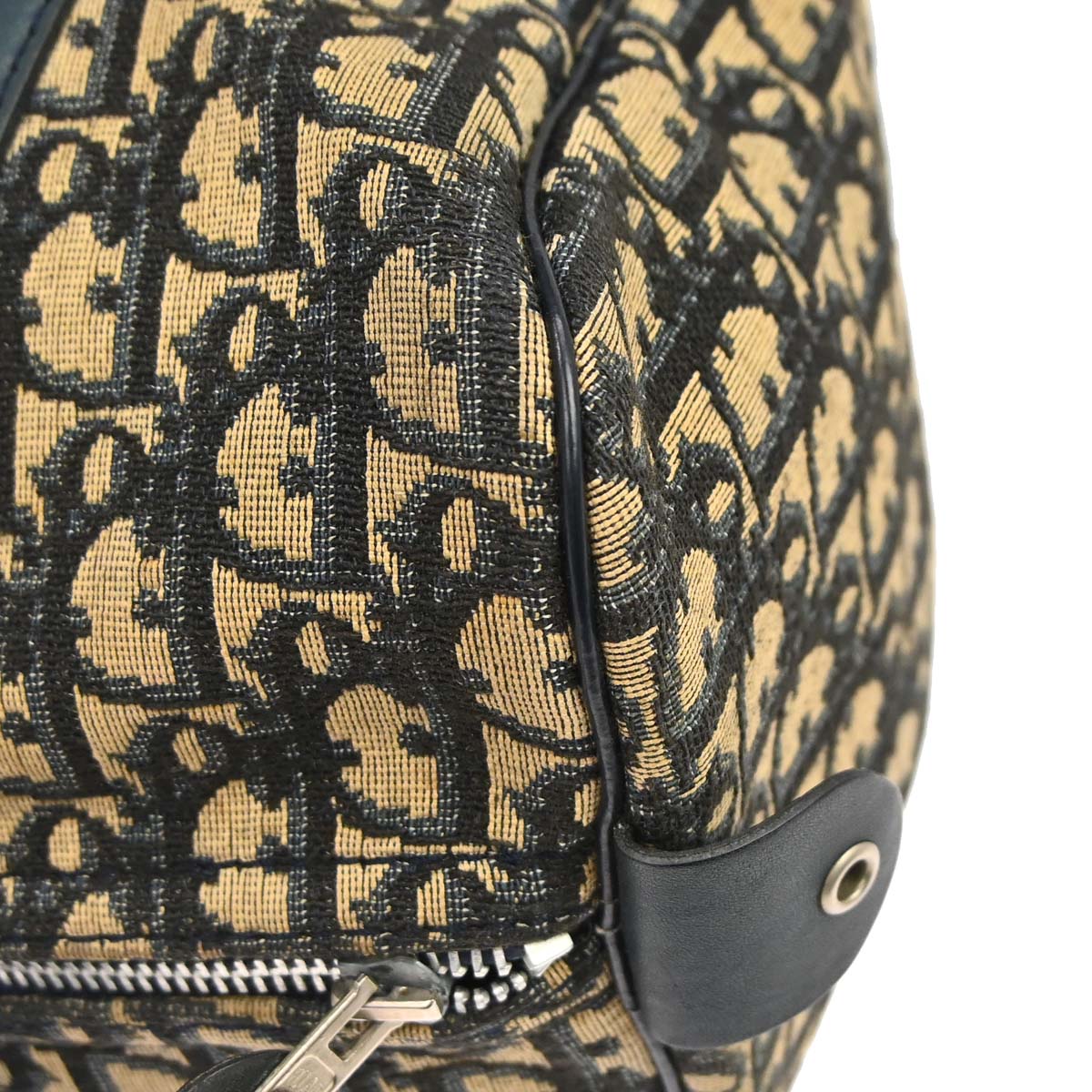 Christian Dior Beige Navy Trotter Handbag