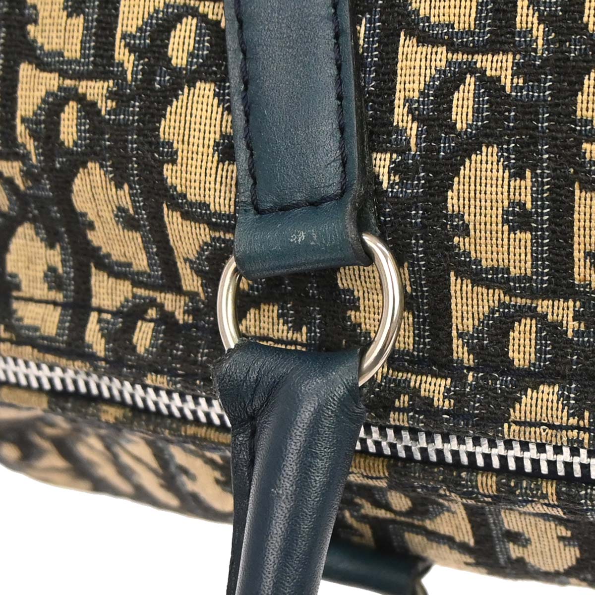 Christian Dior Beige Navy Trotter Handbag