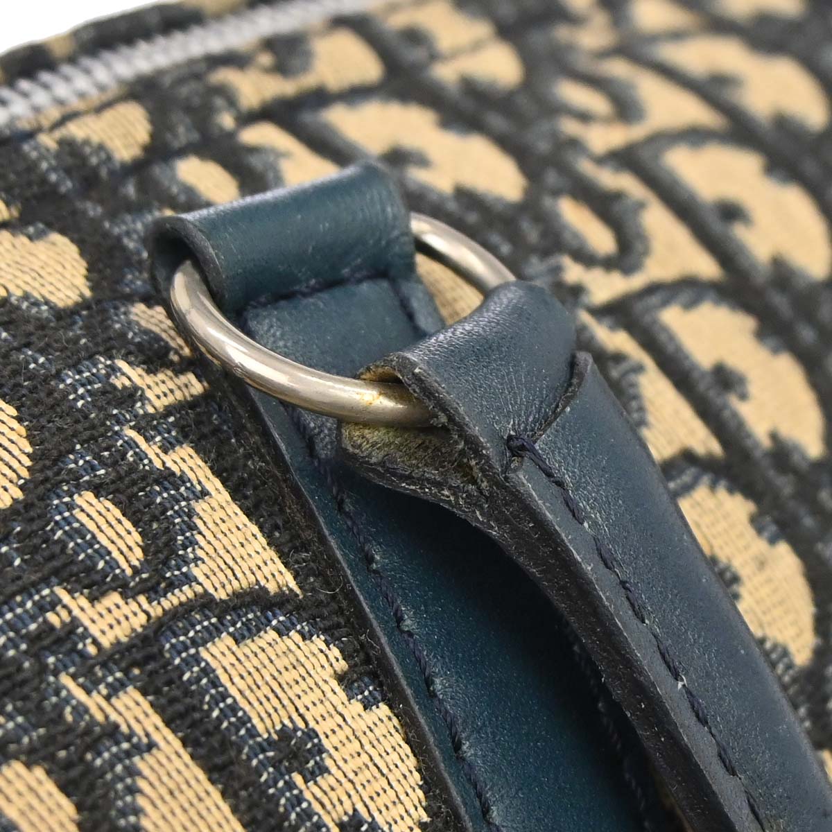 Christian Dior Beige Navy Trotter Handbag
