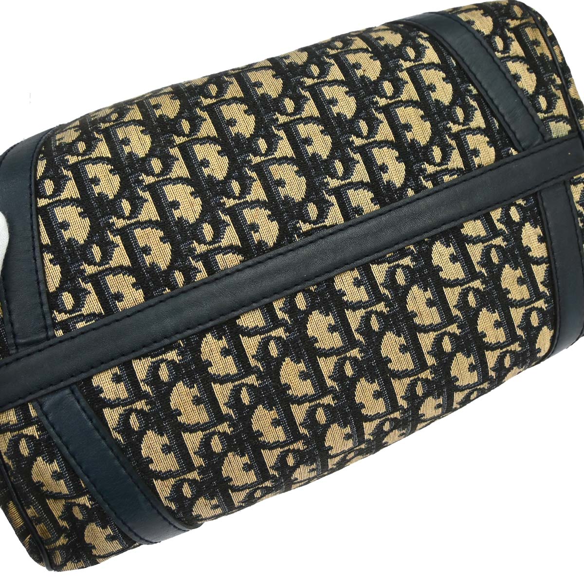Christian Dior Beige Navy Trotter Handbag