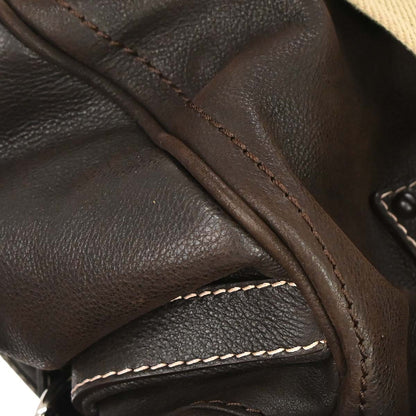 Loewe Brown Leather Anagram Duffle 2way Shoulder Handbag