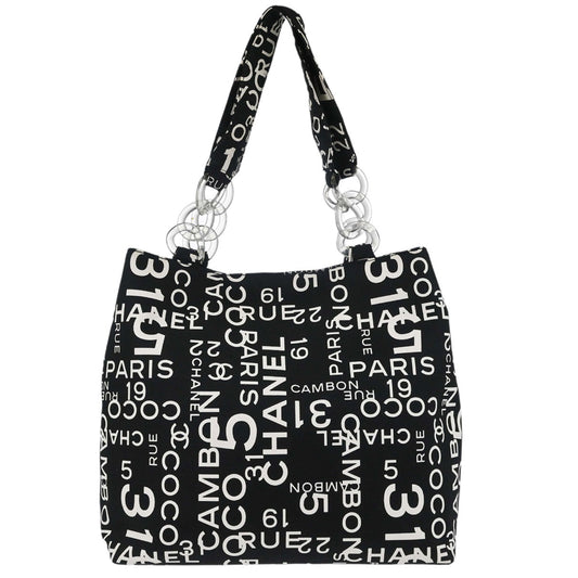 Chanel 2002-2003 Black Canvas By Sea Tote Bag