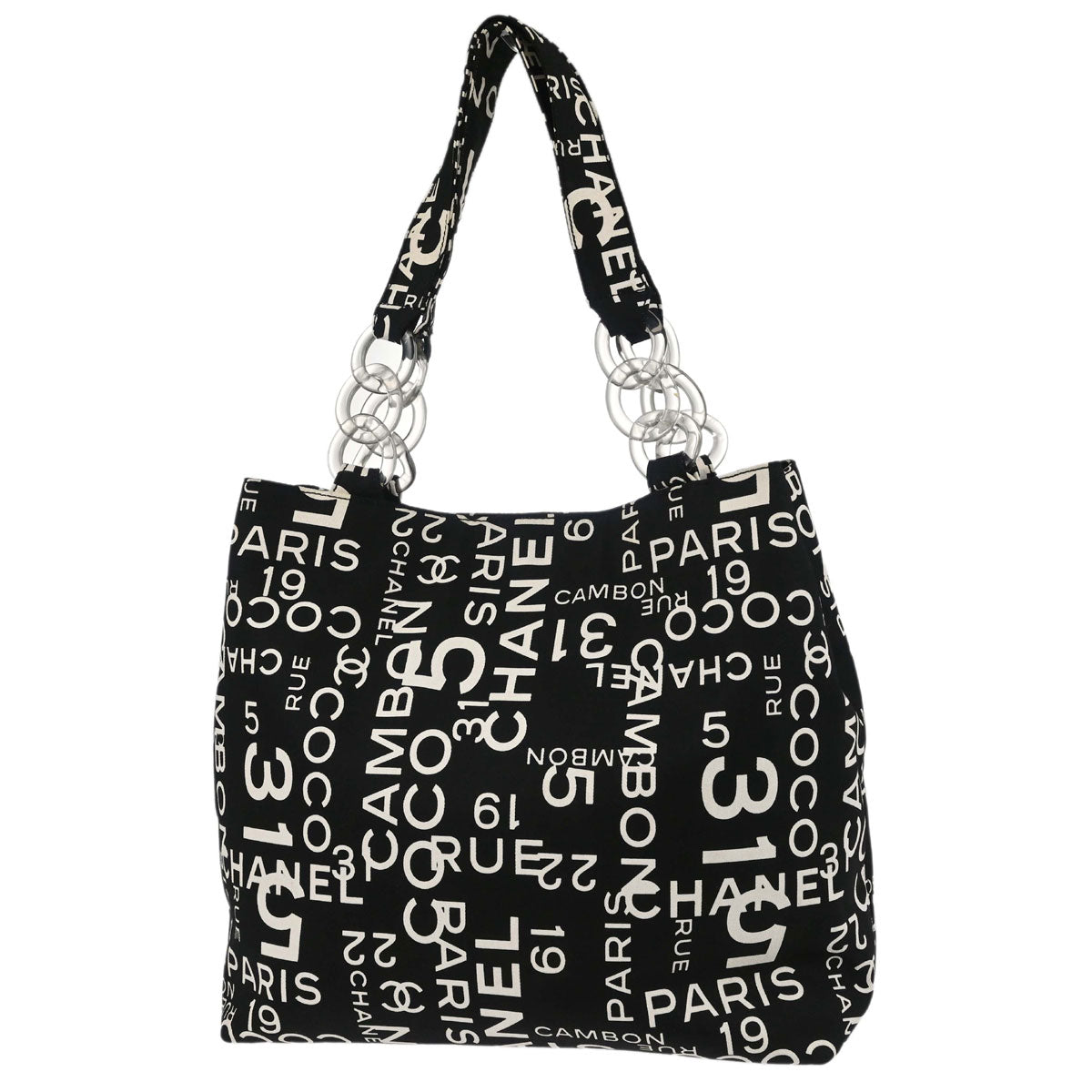Chanel 2002-2003 Black Canvas By Sea Tote Bag