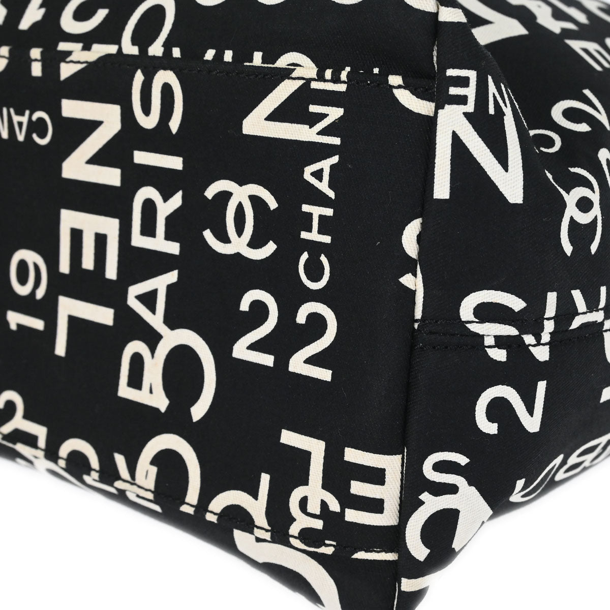 Chanel 2002-2003 Black Canvas By Sea Tote Bag