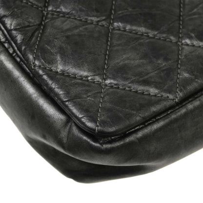 Chanel 2012 Gray Calfskin Pondicherry Flap 2way Shoulder Handbag