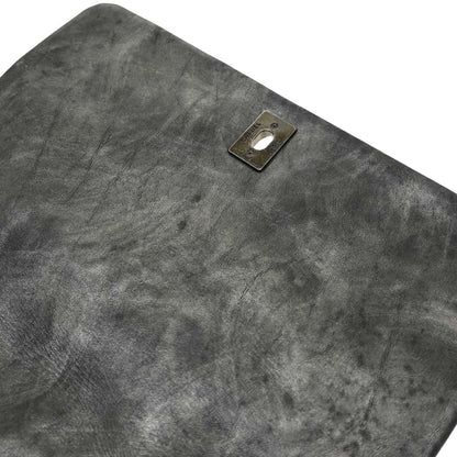 Chanel 2012 Gray Calfskin Pondicherry Flap 2way Shoulder Handbag