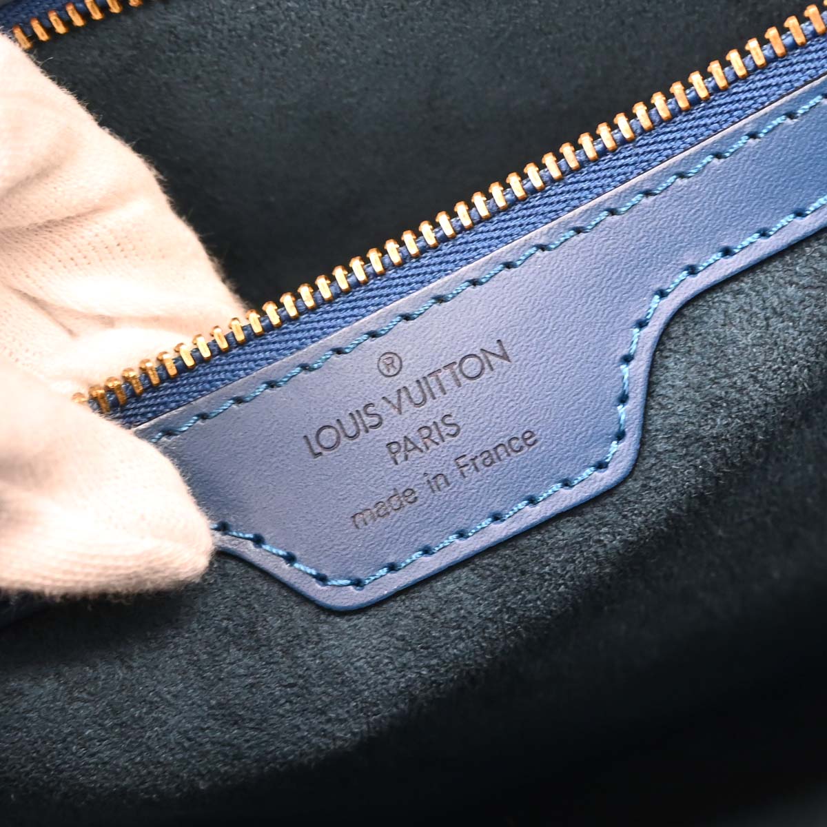 Louis Vuitton Blue Epi Lussac Shoulder Bag M52285