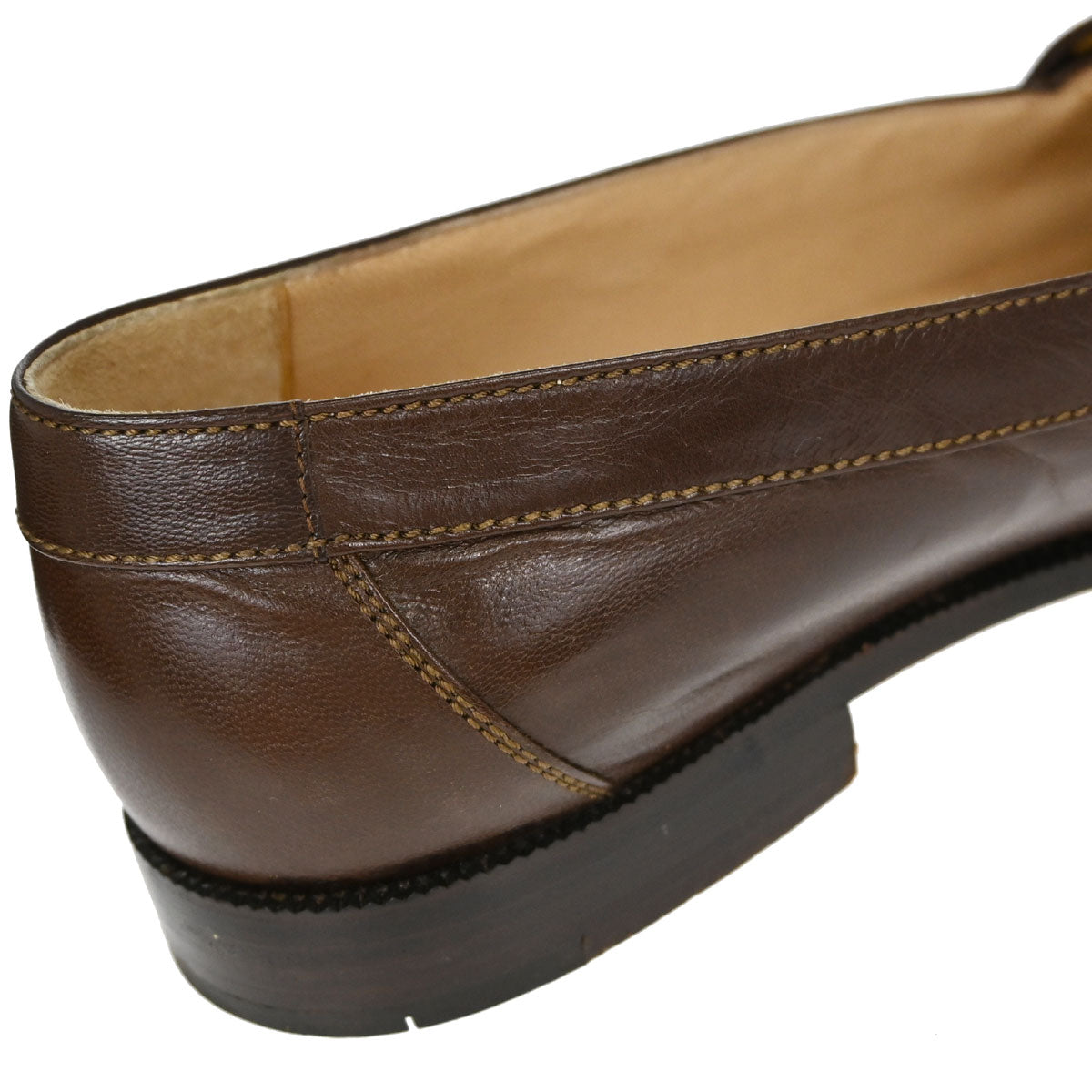 Chanel * CC Turnlock Brown Leather Loafers Shoes #37