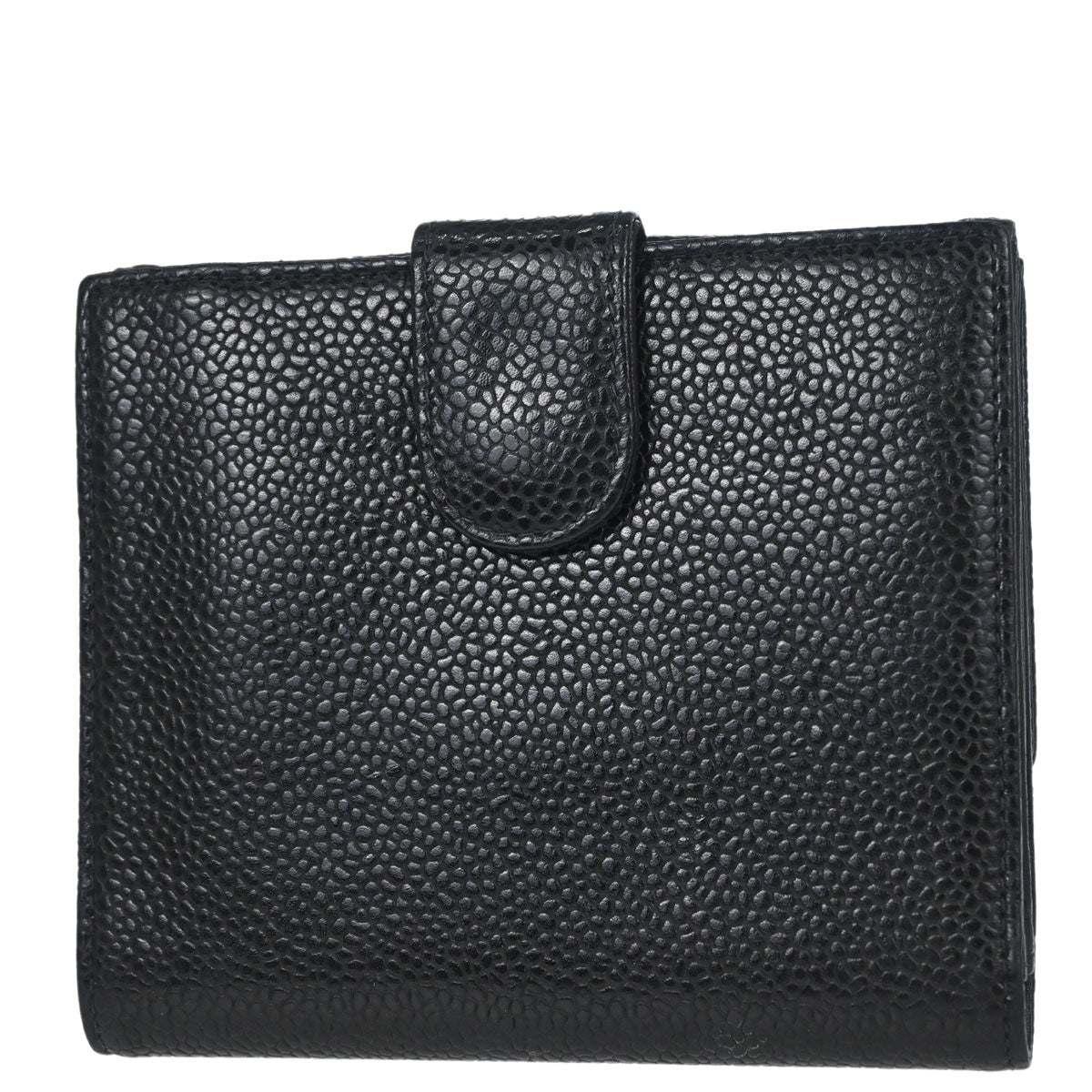 Chanel 2003-2004 Black Caviar Skin Bifold Wallet