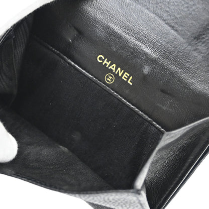 Chanel 2003-2004 Black Caviar Skin Bifold Wallet
