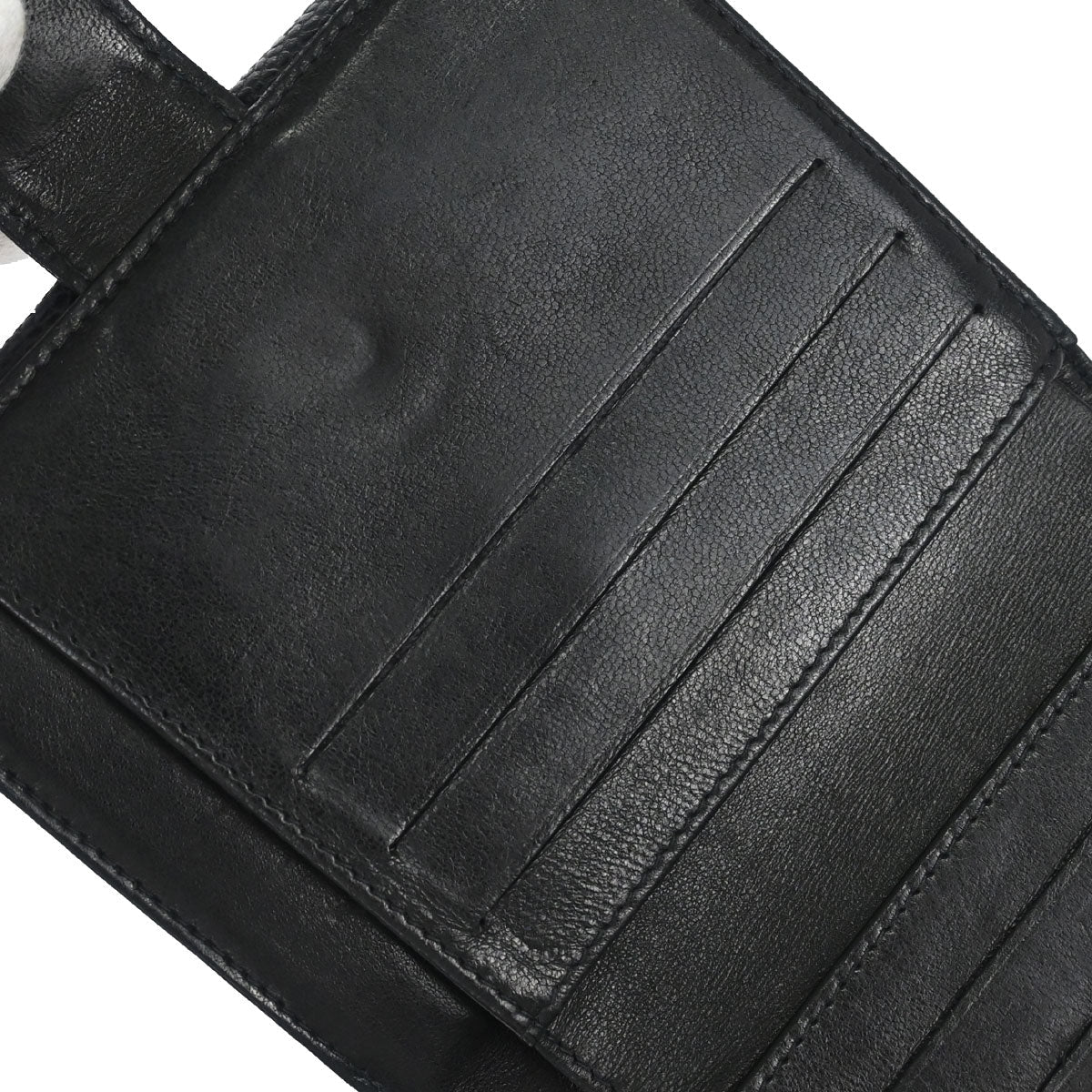 Chanel 2003-2004 Black Caviar Skin Bifold Wallet