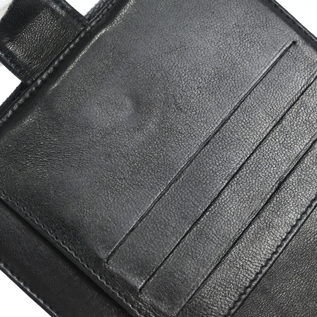 Chanel 2003-2004 Black Caviar Skin Bifold Wallet